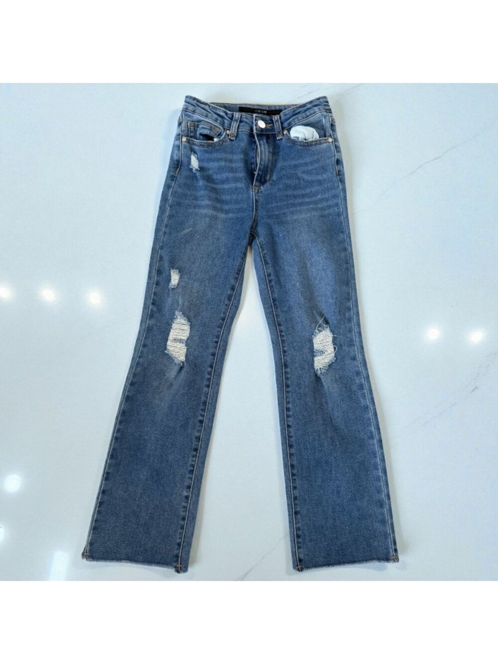 JOES Girls Distressed Straight Leg Blue Jeans Size 10